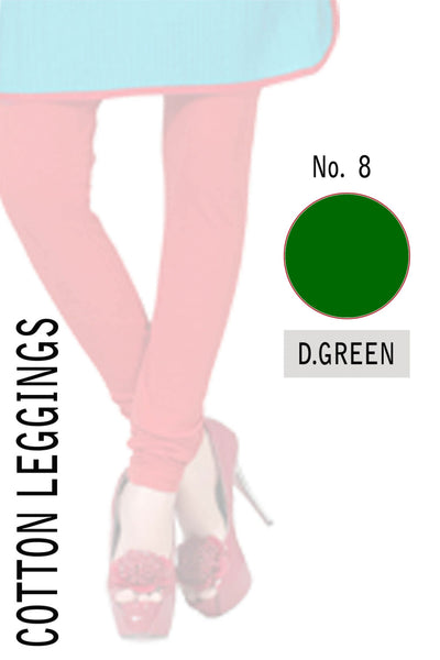 COTTON LEGGINGS- D.GREEN