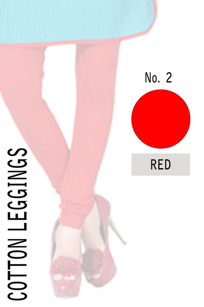 COTTON LEGGINGS- RED