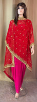 Heavy Bright Red Georgette Dupatta