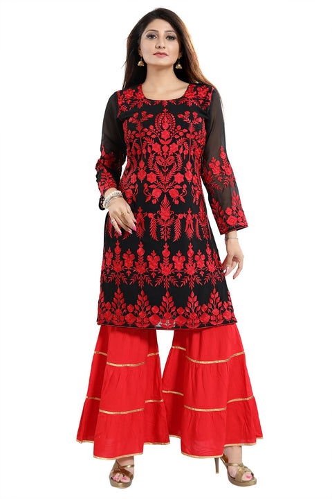 Gorgeous Grace Pakistani Style Embroidered Short Kurti For Women