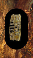 Gold plated high quality zirconia white diamond bangle set