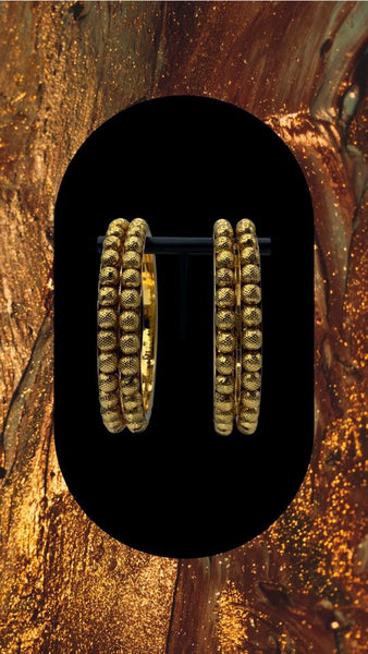 Oxidized Gold plated designer bangles