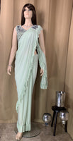 Designer Sea Green ready to wear Saree