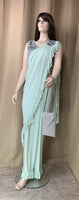 Designer Sea Green ready to wear Saree