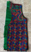 Phulkari Jacket - Dark Maroon with multi Green, red, teal and royal blue Embroidery work