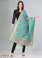 Women's Jacquard Banarasi Woven Heavy Poly Silk Dupatta ( 70FD101,Free Size)