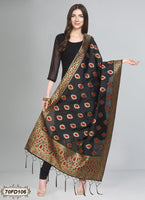 Women's Jacquard Banarasi Woven Heavy Poly Silk Dupatta ( 70FD106,Free Size)