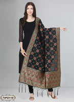 Women's Jacquard Banarasi Woven Heavy Poly Silk Dupatta ( 70FD118,Free Size)