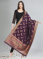 Women's Jacquard Banarasi Woven Heavy Poly Silk Dupatta ( 70FD122,Free Size)