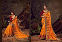 Two Tonned Silk Saree Designer Style