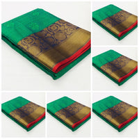 Green Kora Muslin Silk Saree