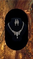 Short gold plated high quality Zarconia diamond set with earrings