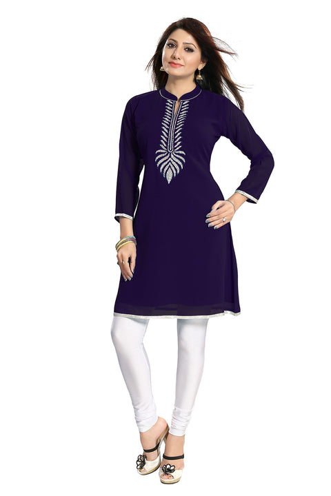 The Beaded Tunic Create The New Style Statement In Blue Color