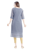 Alluring Georgette Grey Color Chikan Embroidery Kurta For Women